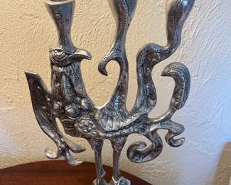 Don Drum Brutalist Brushed Aluminum Candle Holder