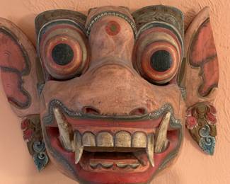 Balinese Carved Wooden Demon Bali Mask