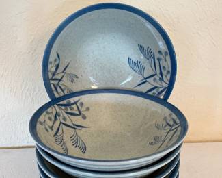 Vintage Made in Japan Floral Rice Bowls, Set of 6