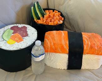 Large scale sushi props made from styrofoam!