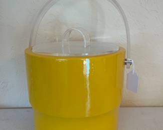 MCM Yellow 60's Lucite Ice Bucket