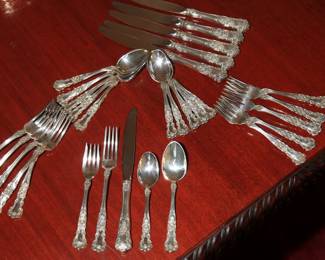 STERLING, "BUTTERCUP" BY GORHAM  (8, 5 PC. PLACE SETTINGS)