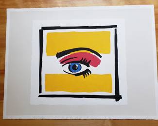 "Eye" Orig. Litho possibly by Antonio Lopez, listed (we have a stack of these original lithos)