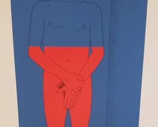 "Self Portrait" Orig. Litho by Moshe Elimelech