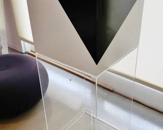 Cube on a Pedestal (one of a Pair) by Moshe