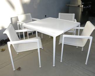 Dining Table & 4 Armchairs by Richard Schultz