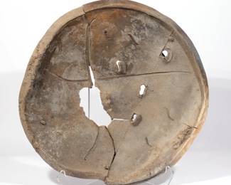 (ATTRIB) PETER VOULKOS (1924-2002) CHARGER | Untitled. Incised anagama fired stoneware w. 21-1/2 d. 5 in. No apparent signature