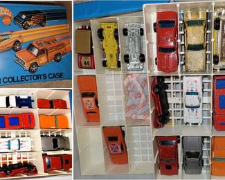 Hot Wheels - retro case and cars
