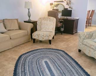 Neutral den furniture - sofa and chairs