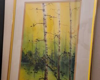Framed Art: Birch Trees
