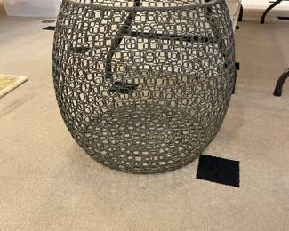 Metal Basket or can be turned over for a side table...a great piece!