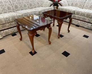 2 cherry end tables