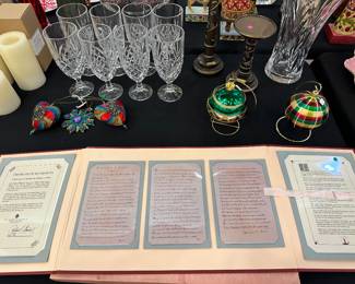 Clement C. Moore 'A Visit from St. Nicolas' Certificate of Authenticity.