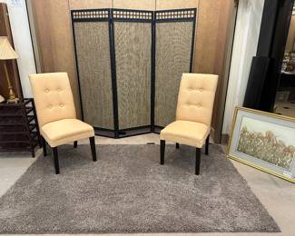 Room Divider, gold chairs