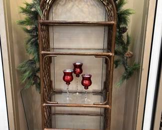 Wicker Glass Shelves