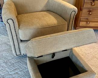 Swivel Rocker and Storage Ottoman