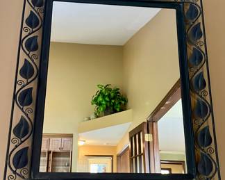Metal Leaf Framed Mirror