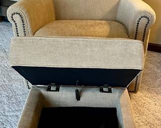 Swivel Rocker and Storage Ottoman