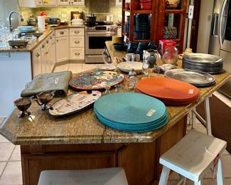 Kitchen with lots of Dishes, Small Electrics and More