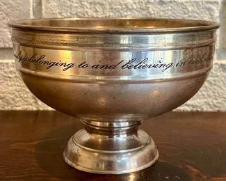 Silver Bowl with Pedestal