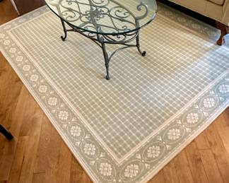 Ethan Allen Collette Plaid  5'6" x 8' Aloe Area Rug