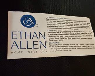 Ethan Allen Suzette Chair in Light Green Upholstery. 