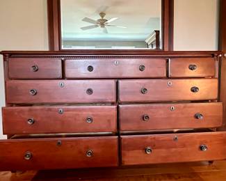 Beautiful 9 Drawer Dresser and Matching Mirror from Toms Price.  Made in Canada