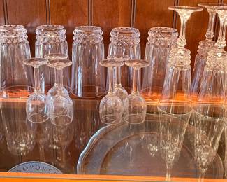 Crystal Wine and Cordial Glasses and High Balls