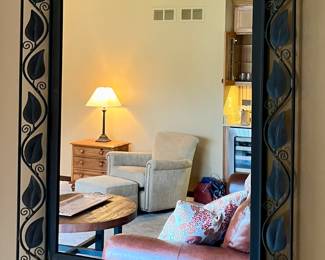 Metal Leaf Framed Mirror