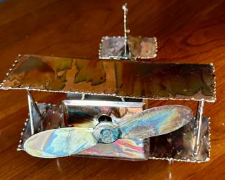 Biplane Metal decor piece