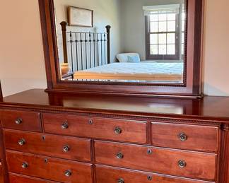 Beautiful 9 Drawer Dresser and Matching Mirror from Toms Price.  Made in Canada