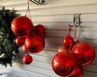 Red Mirror Balls for Christmas