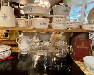 Pyrex Amish Butterprint, Lincoware Enamelware Floral Casserole