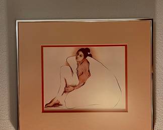 Framed ”Woman from Indian Wells” Lithograph by R C Gorman
