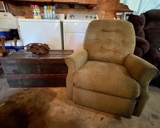Antique Trunk, Recliner, Antique Corn Grinder