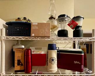 Camping Lanterns, Coolers, Vintage Dallas Cowboy Thermos