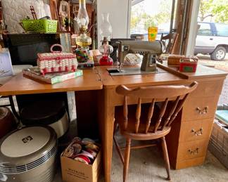 MCM Kenmore Sewing Machine, Sewing Notions, Vintage Fans