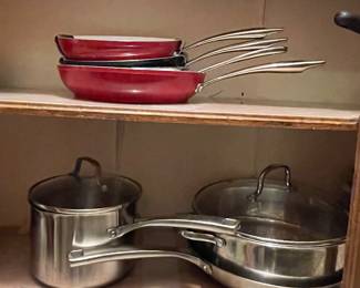 Pot and Pans-some new, Calphalon Stainless Pots