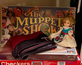 Vintage Muppet Show Game, Checkers, Scrabble