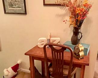 Vintage Desk, Bentwood Cane-seat Chair