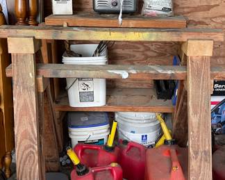 Saw Horses, Gas Cans