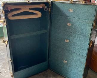 Antique Wardrobe Steamer Trunk