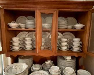 Huge Noritake China Set “Crestmont” with Serving Platters and S/P, Butter Dish, Sugar/Creamer