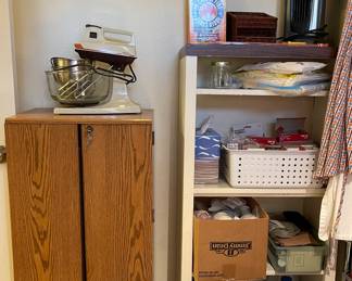 Lockable Cabinet, Fire Extinguisher, Heater, Cleaning Supplies 