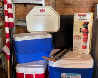 Ice Cooler, Fire Extinguishers