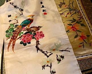 Vintage Chinese Silk Handmade Tapestries