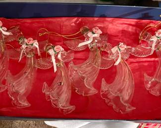 Vintage Glass Angel Ornaments