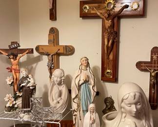 Crucifixes, Blessed Virgin Mary Statues, Crosses
