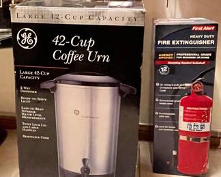 42 Cup Coffee Pot, Fire Extinquisher