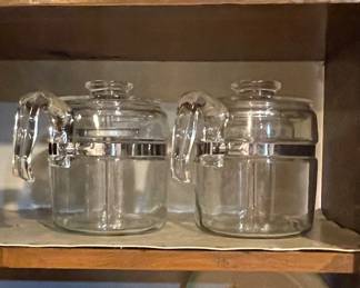 Pyrex Flameware Glass Perculator Coffeepots-like new! 